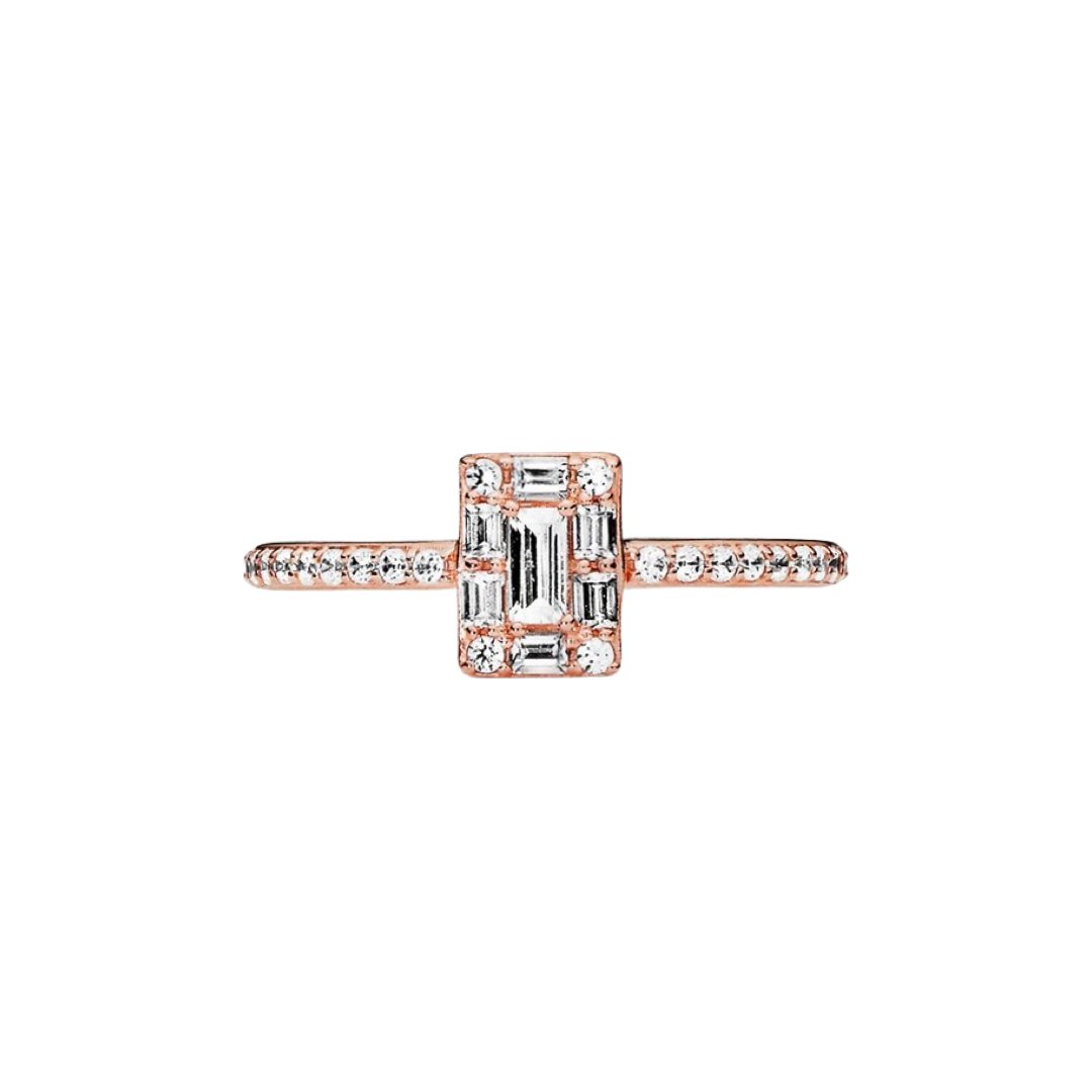SPARKLING RECTANGULAR RING - Carol & Co Jewelry