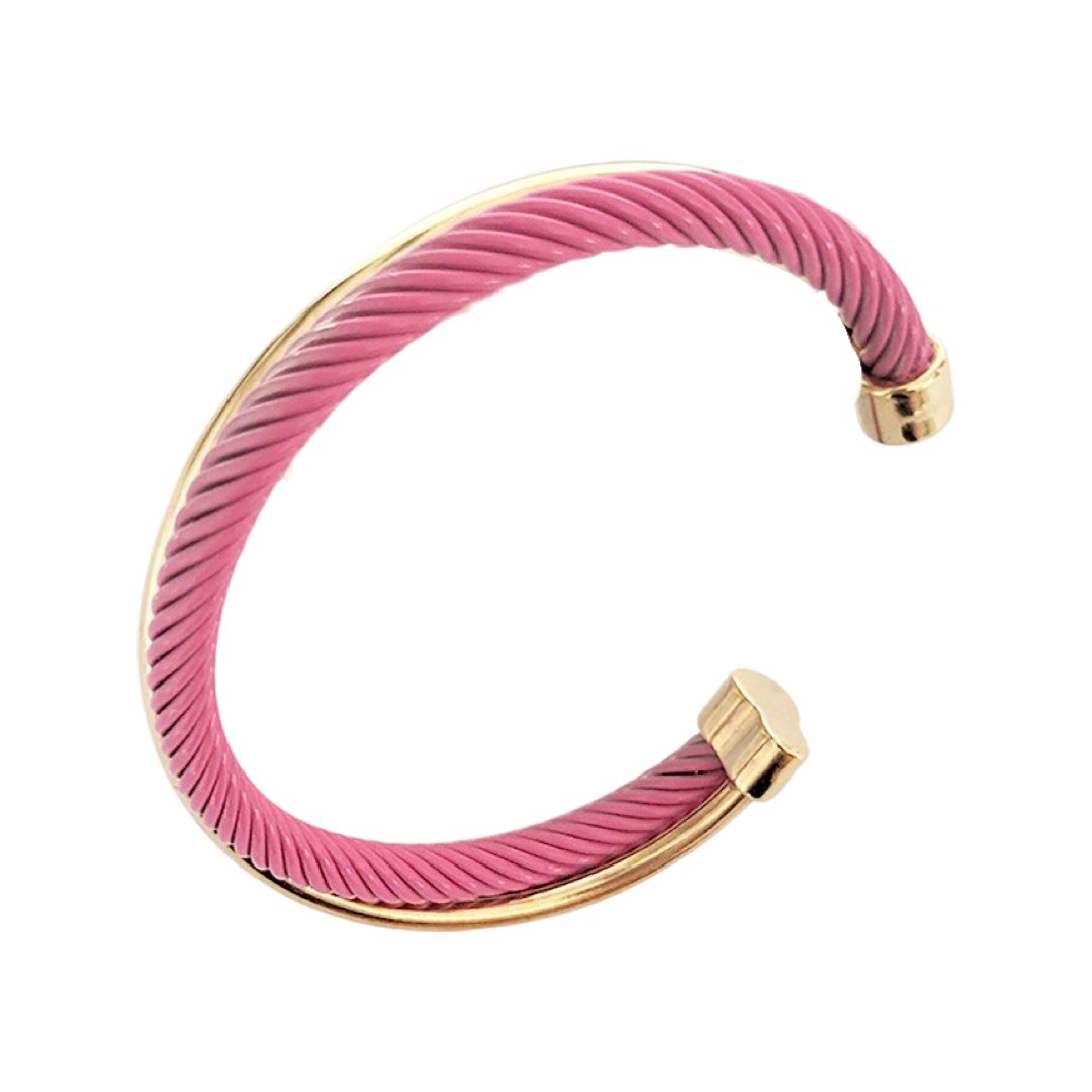 STAINLESS STEEL COLORED DUAL CUFF - Carol & Co Jewelry