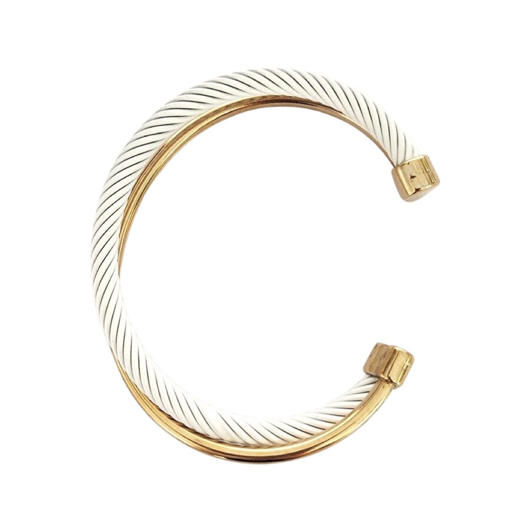 STAINLESS STEEL COLORED DUAL CUFF - Carol & Co Jewelry