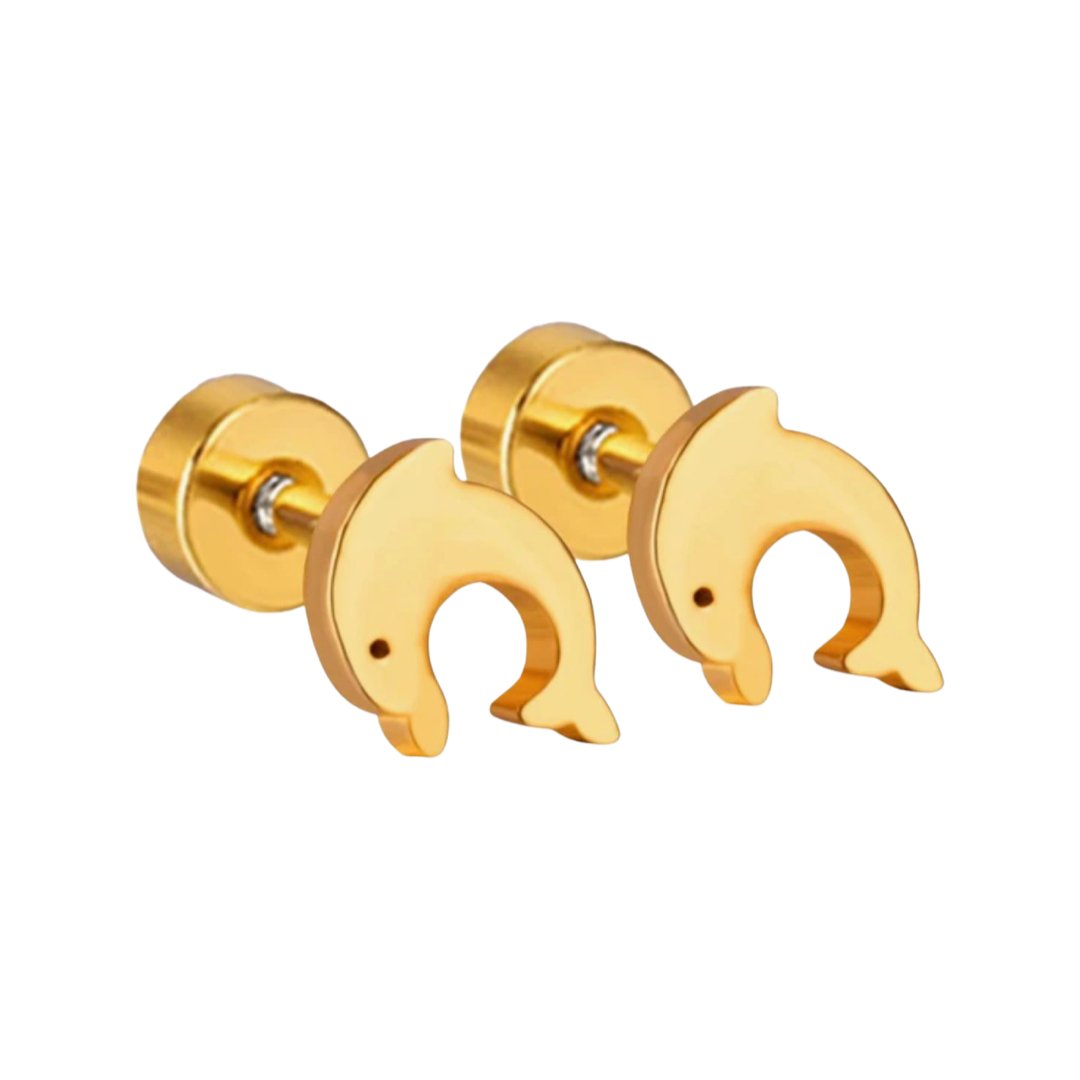 STAINLESS STEEL DOLPHIN EARRINGS FOR GIRLS - Carol & Co Jewelry