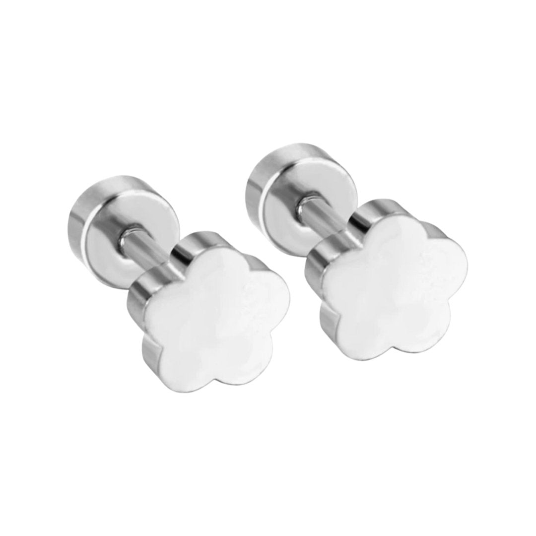STAINLESS STEEL FLOWER EARRINGS FOR GIRLS - Carol & Co Jewelry