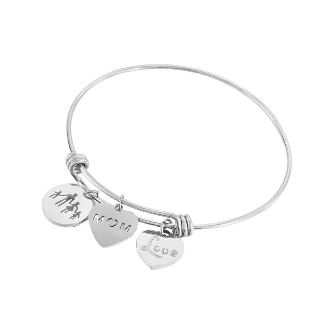 STAINLESS STEEL MOM’S REMEMBRANCE BRACELET - Carol & Co Jewelry