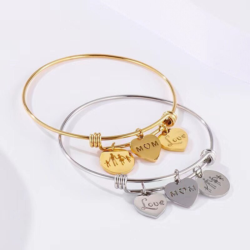 STAINLESS STEEL MOM’S REMEMBRANCE BRACELET - Carol & Co Jewelry