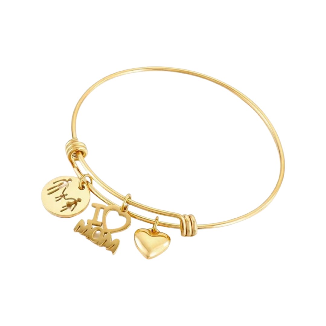 STAINLESS STEEL MOM’S REMEMBRANCE I LOVE MOM BRACELET - Carol & Co Jewelry