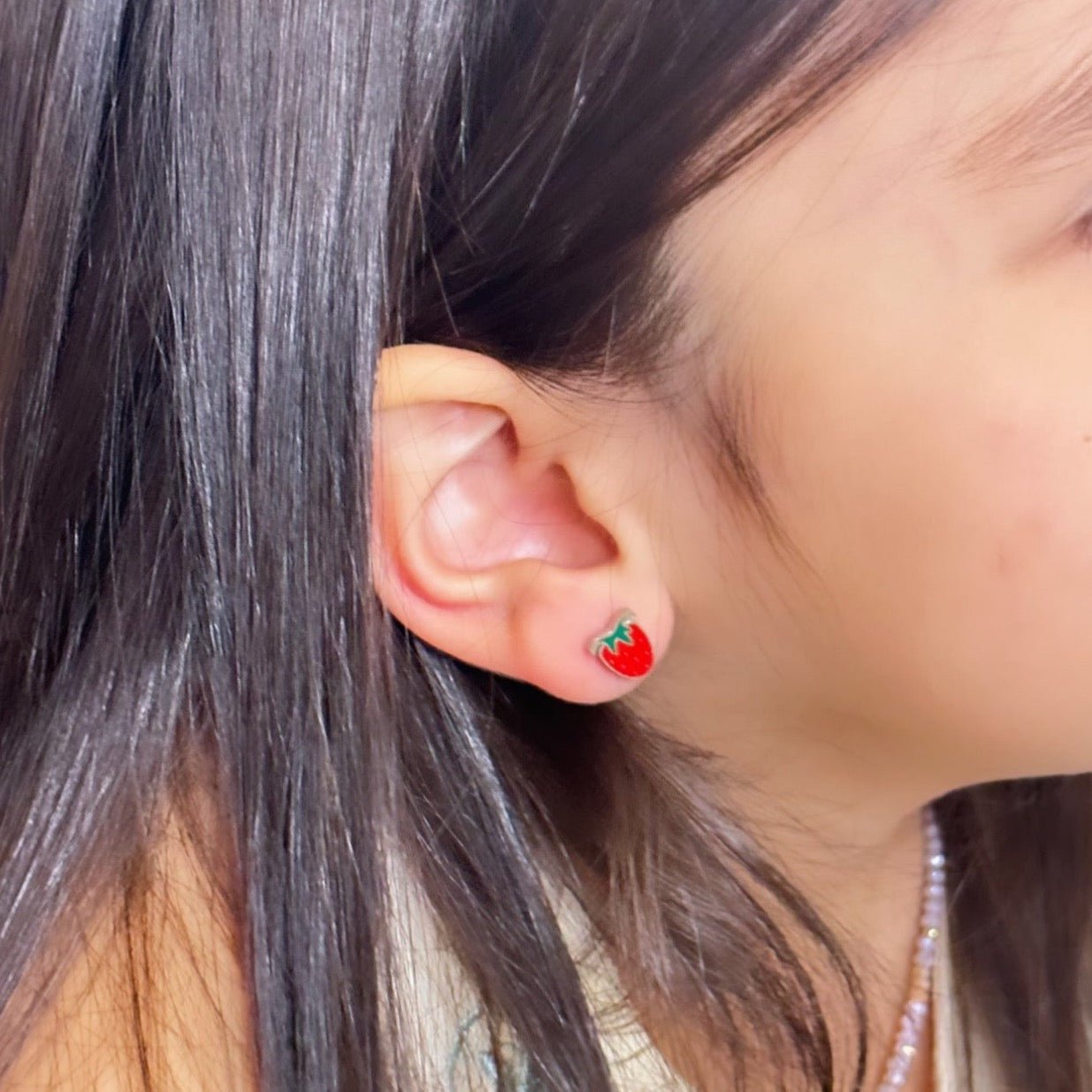 STAINLESS STEEL STRAWBERRY EARRINGS FOR GIRLS - Carol & Co Jewelry