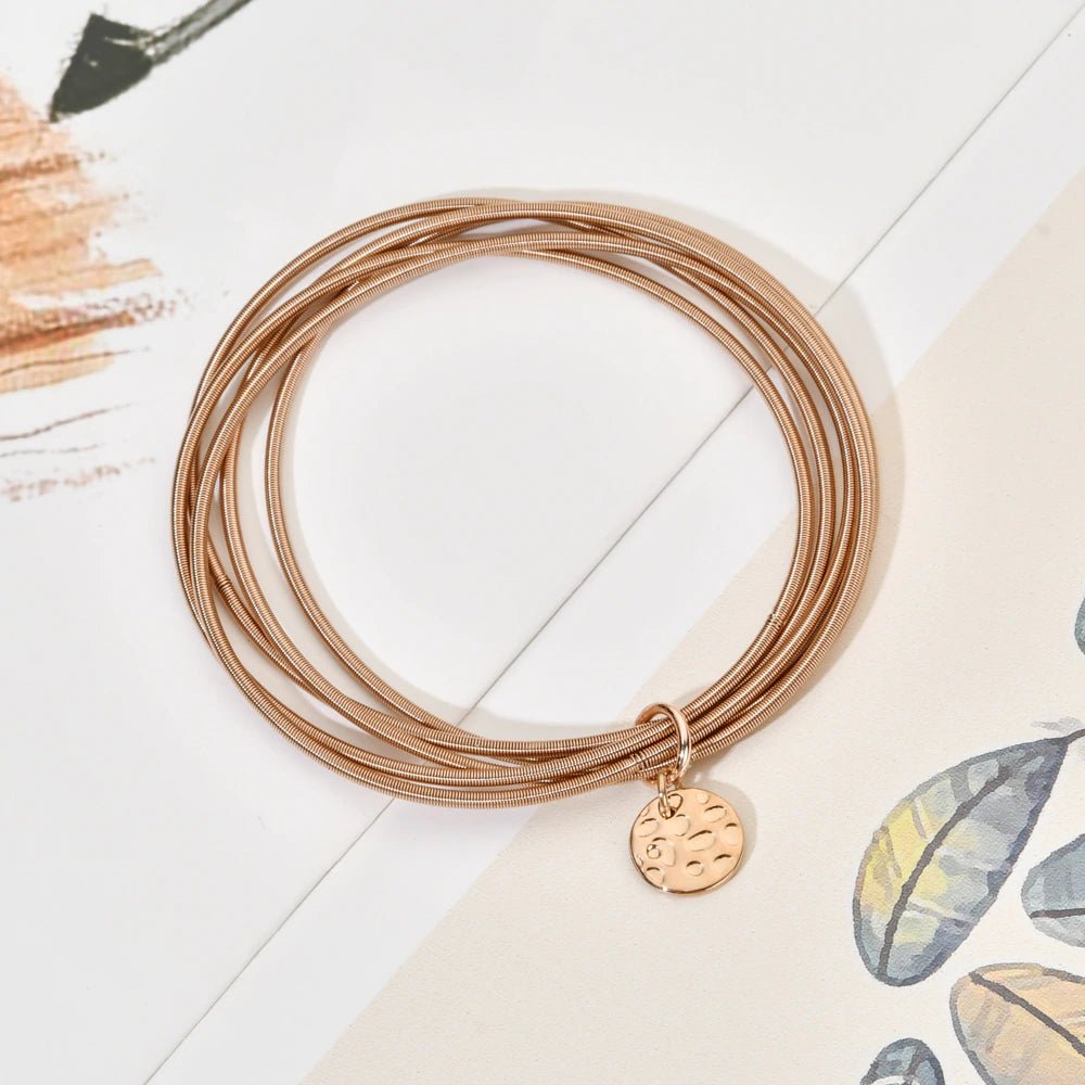 STAINLESS STEEL WIRE BANGLES SET - Carol & Co Jewelry