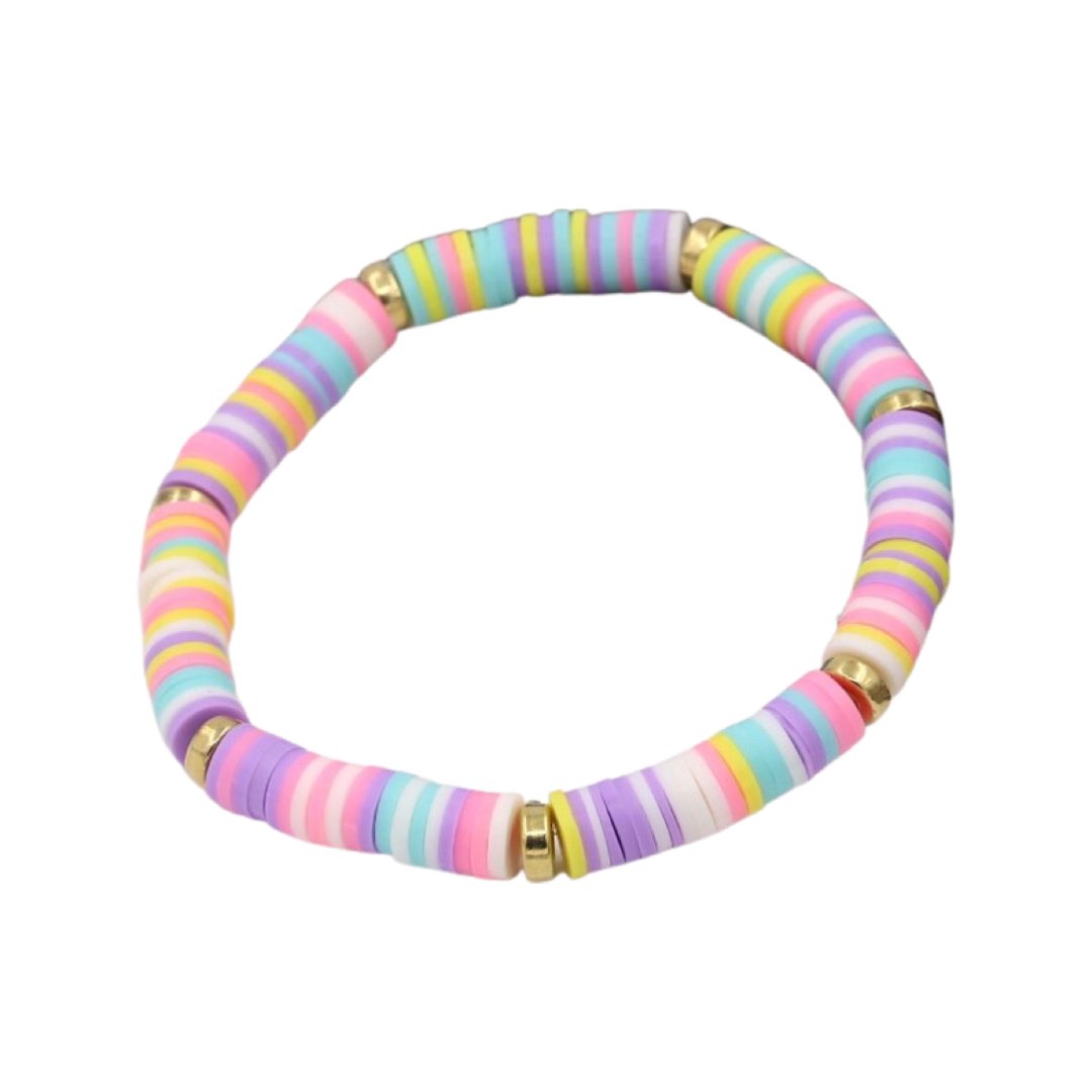 SUMMER POLY-CLAY ELASTIC BRACELET - Carol & Co Jewelry