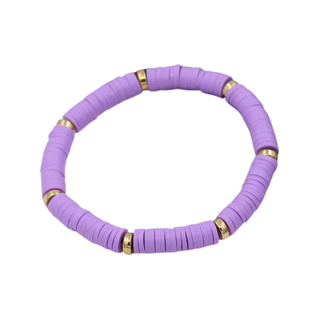 SUMMER POLY-CLAY ELASTIC BRACELET - Carol & Co Jewelry