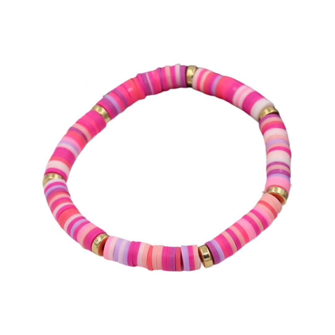SUMMER POLY-CLAY ELASTIC BRACELET - Carol & Co Jewelry