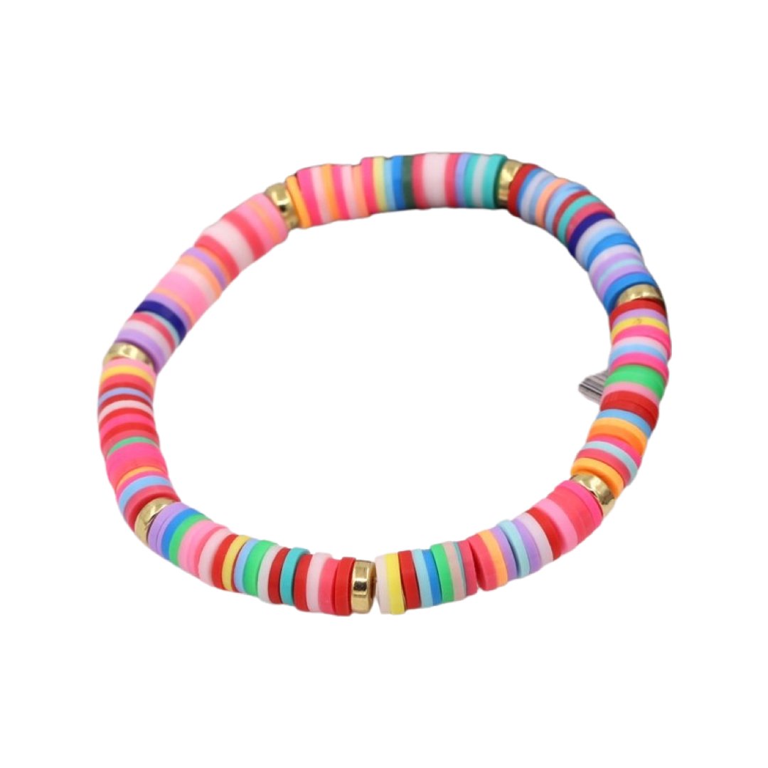 SUMMER POLY-CLAY ELASTIC BRACELET - Carol & Co Jewelry