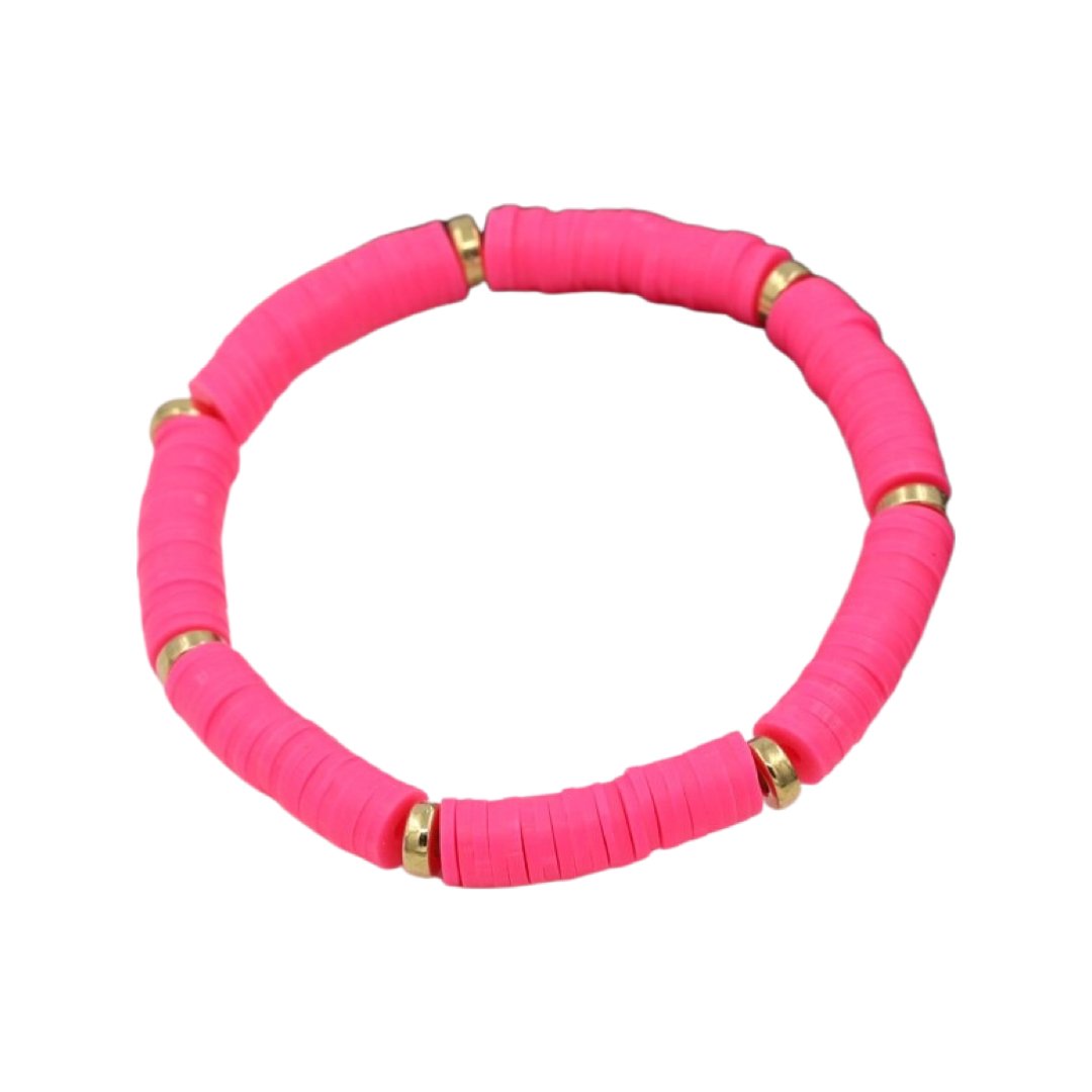 SUMMER POLY-CLAY ELASTIC BRACELET - Carol & Co Jewelry