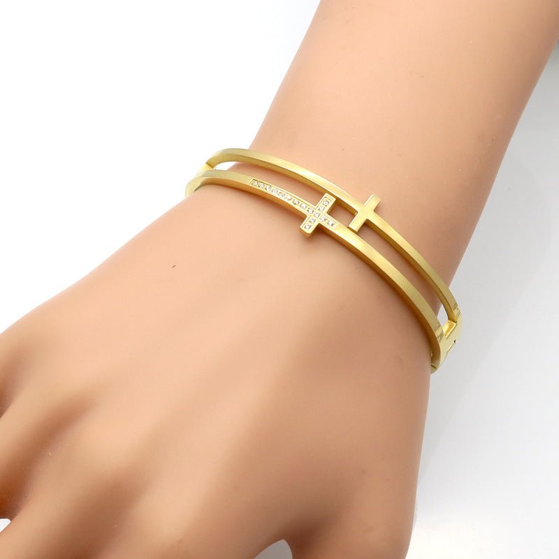 TESSA TITANIUM BANGLE BRACELET - Carol & Co Jewelry