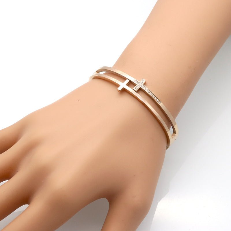 TESSA TITANIUM BANGLE BRACELET - Carol & Co Jewelry