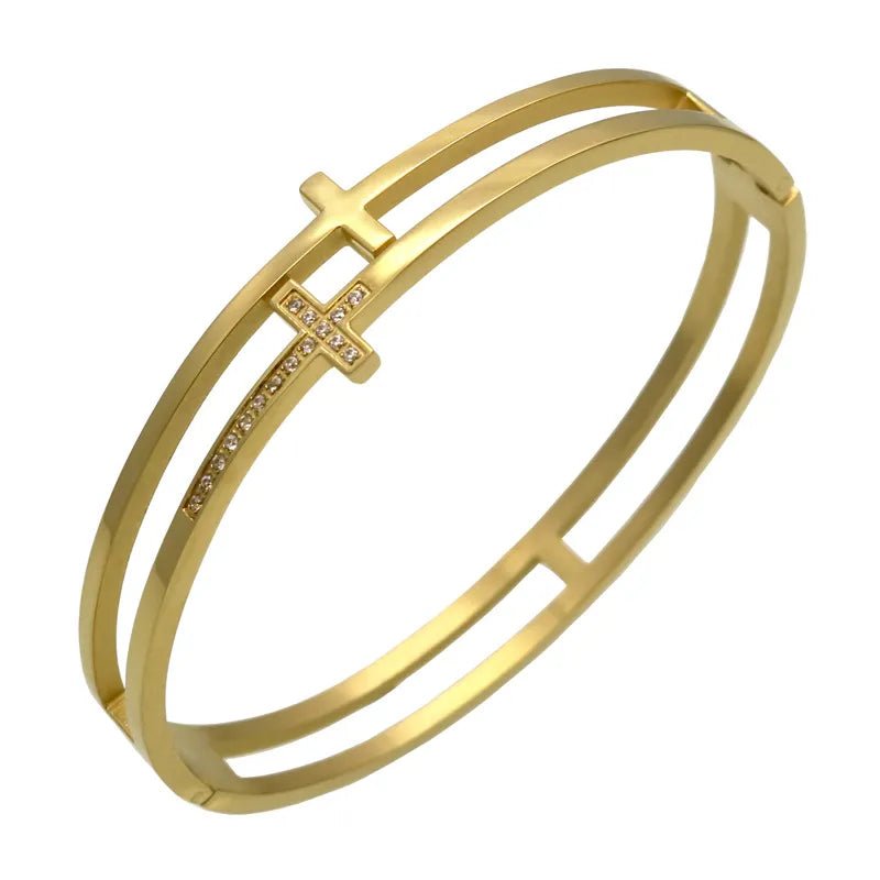 TESSA TITANIUM BANGLE BRACELET - Carol & Co Jewelry