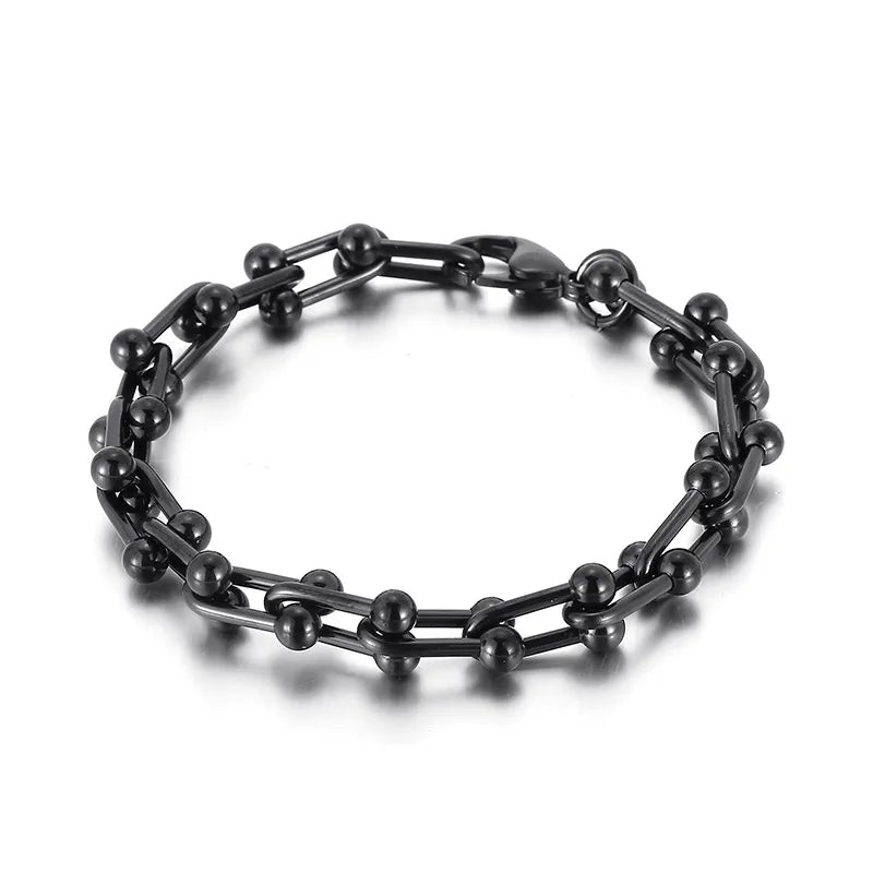 TIFFANY 10 MM STAINLESS STEEL LINK BRACELET - Carol & Co Jewelry