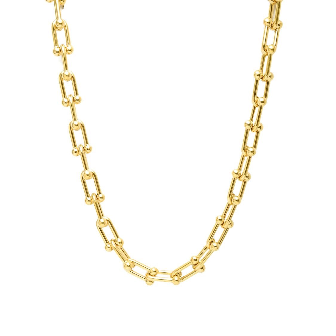 TIFFANY STAINLESS STEEL LINK NECKLACE - Carol & Co Jewelry