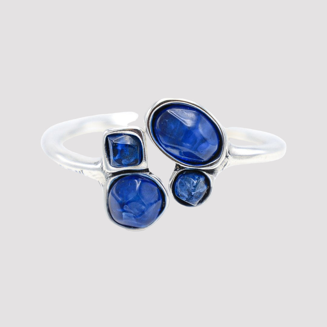 TRA-LA-RA BLUE FLOR CUFF BRACELET - Carol & Co Jewelry