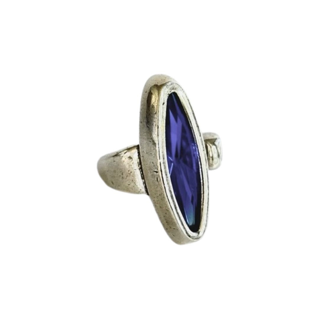 TRA-LA-RA BLUE NAVETT ADJUSTABLE RING - Carol & Co Jewelry