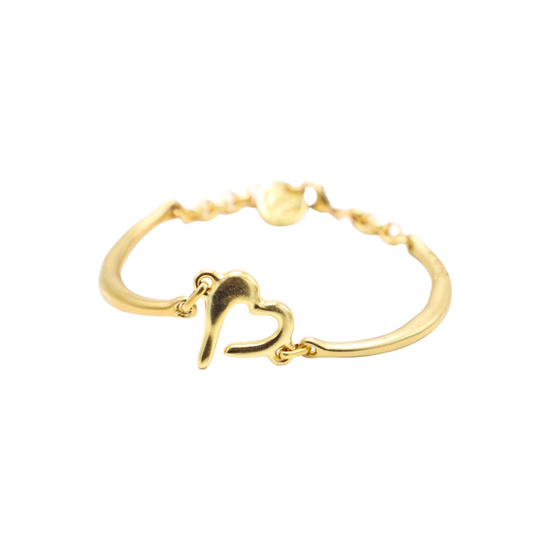 TRA-LA-RA CUORE SINGLE HEART RIGID BRACELET - Carol & Co Jewelry