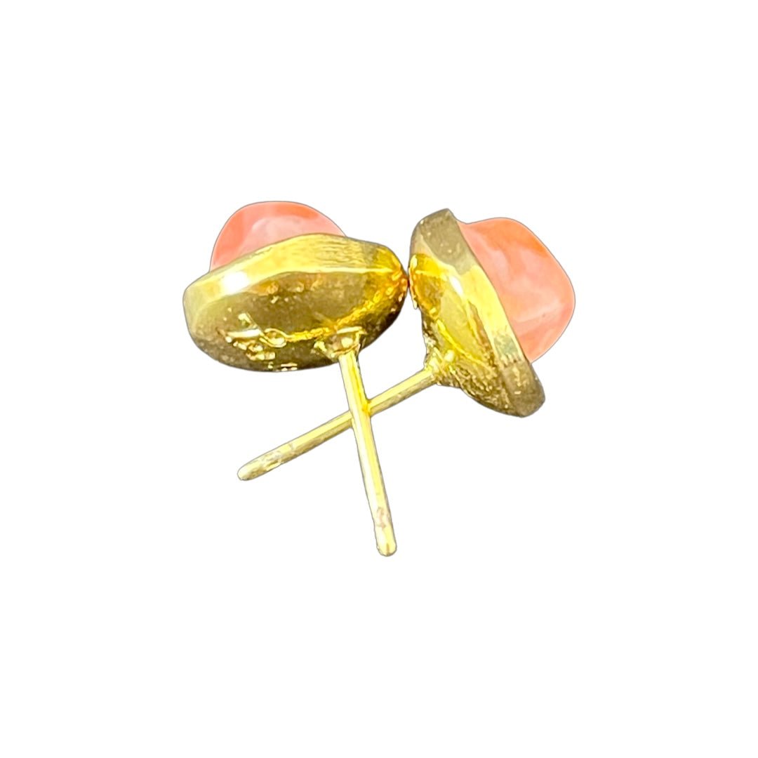 TRA-LA-RA FLOR SINGLE PINK STONE STUD EARRING - Carol & Co Jewelry