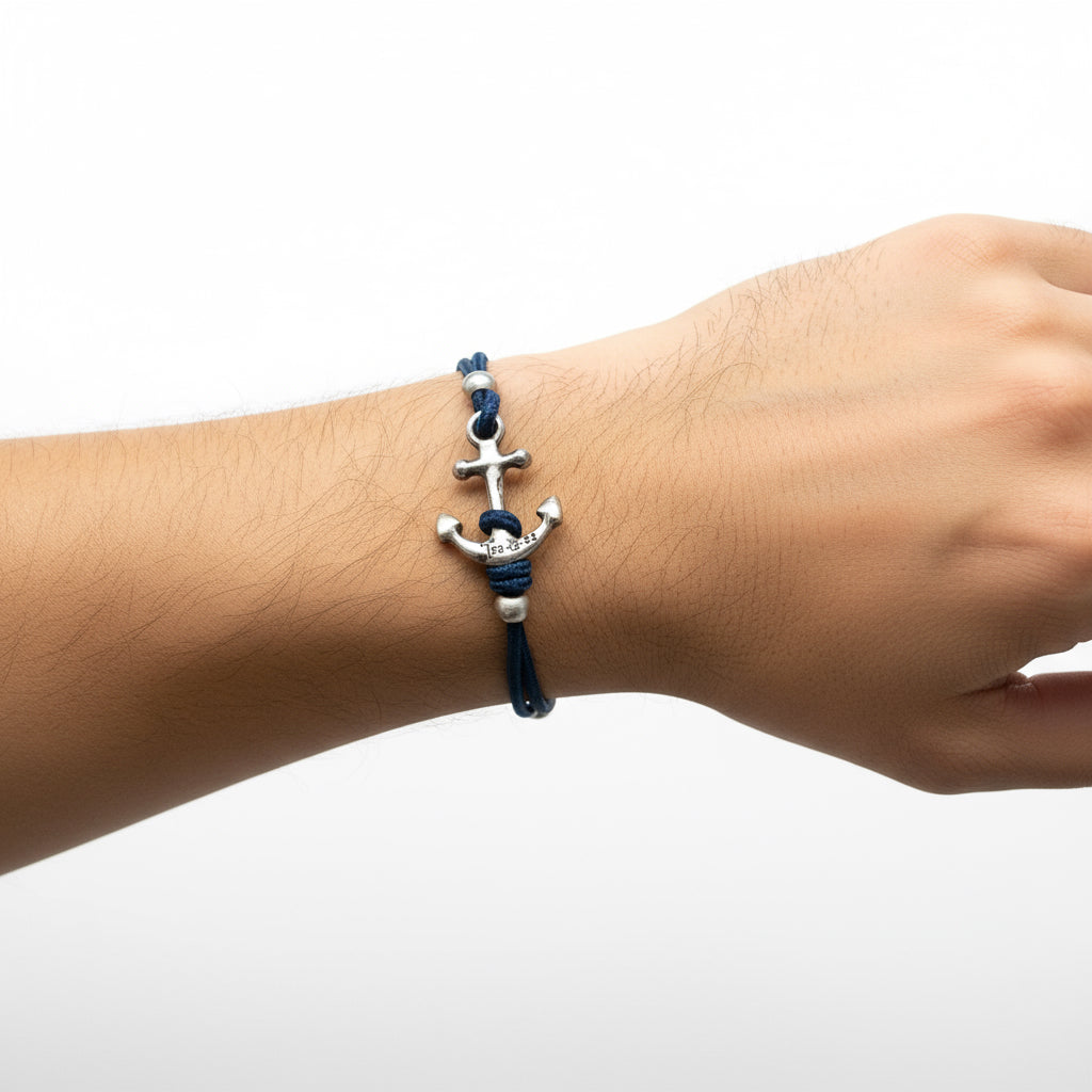 TRA-LA-RA MEN HALYARD ROPE ANCHOR BRACELET - Carol & Co Jewelry