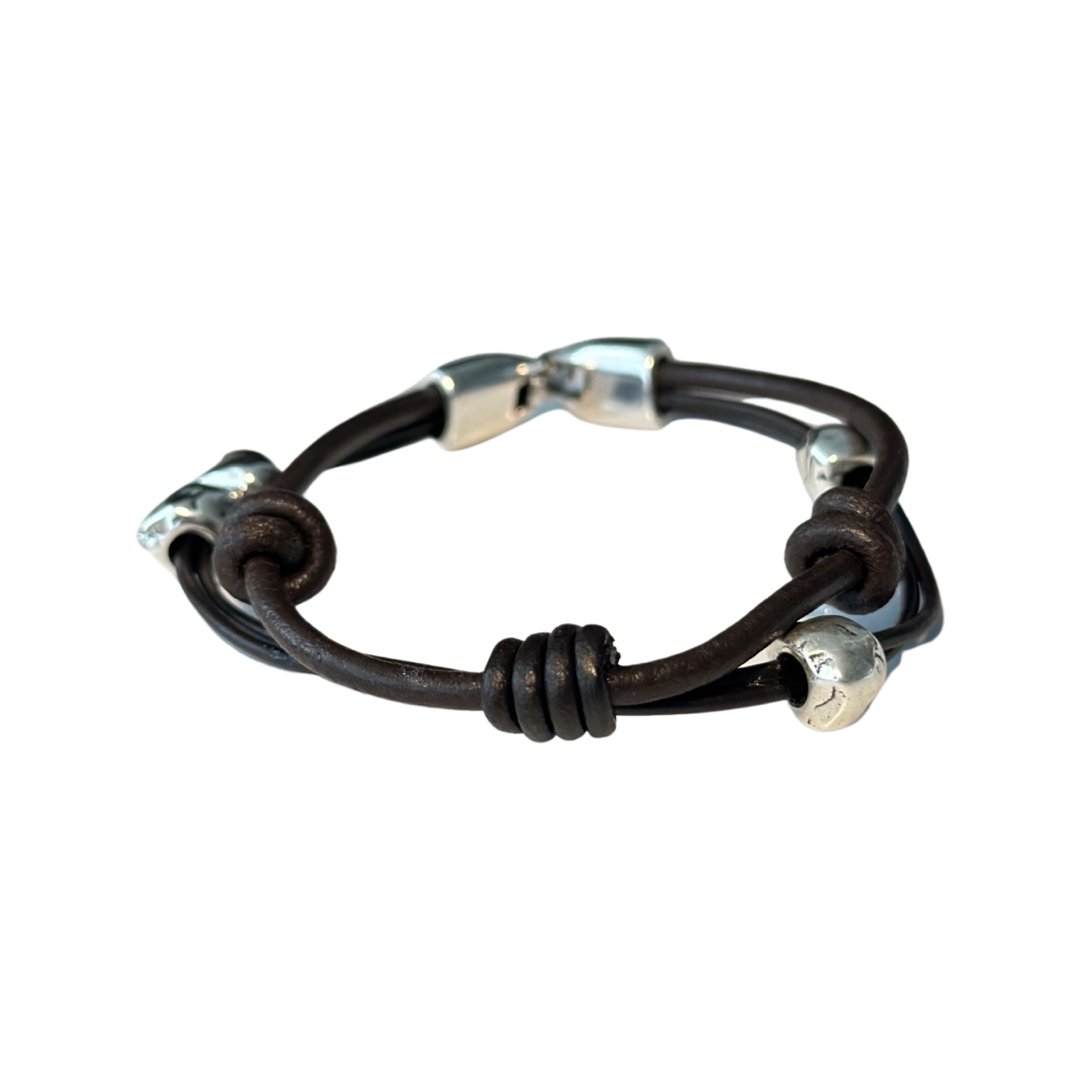 TRA-LA-RA MEN KNOTS LEATHER BRACELET - Carol & Co Jewelry