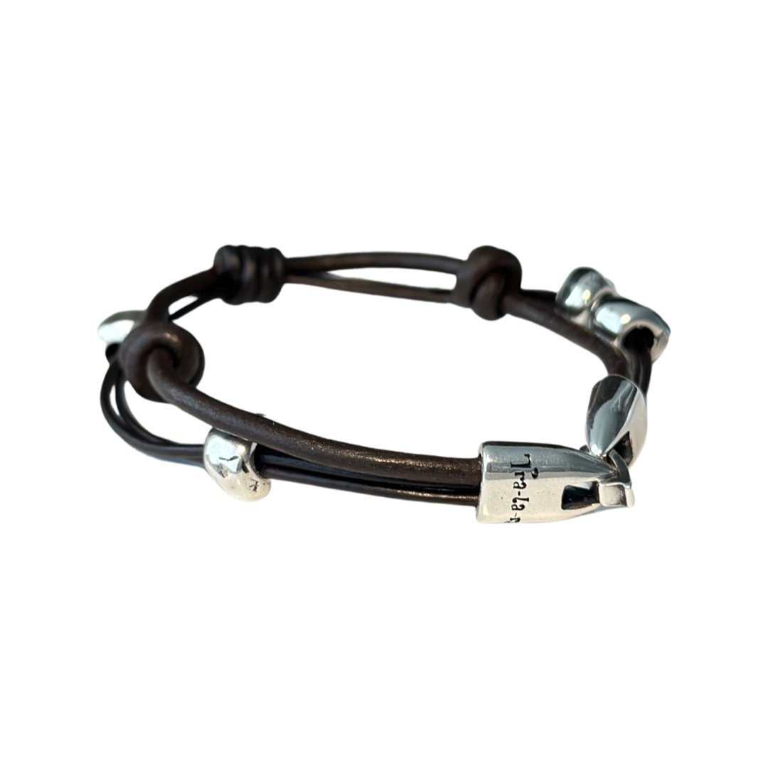 TRA-LA-RA MEN KNOTS LEATHER BRACELET - Carol & Co Jewelry