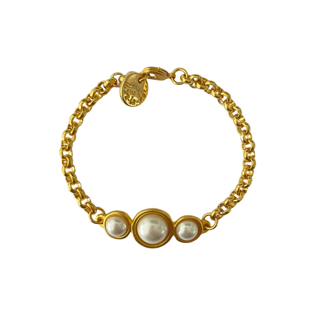 TRA-LA-RA PERLADA ROLO CHAIN BRACELET - Carol & Co Jewelry