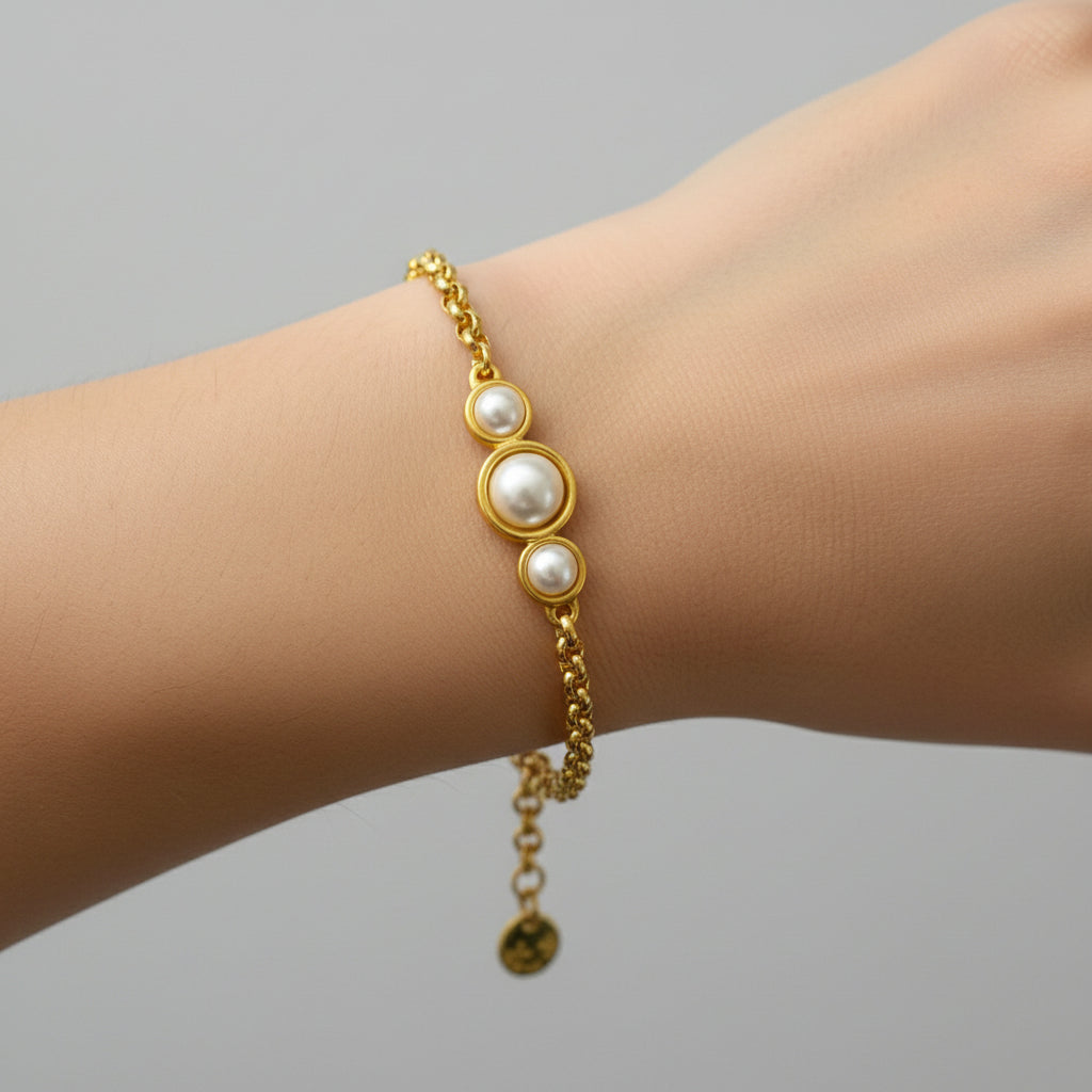 TRA-LA-RA PERLADA ROLO CHAIN BRACELET - Carol & Co Jewelry