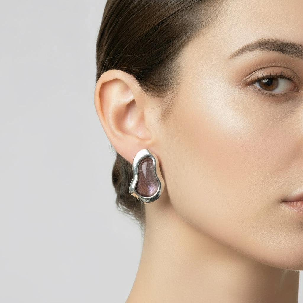 TRA-LA-RA PINK LAGRIMA STUD EARRINGS - Carol & Co Jewelry