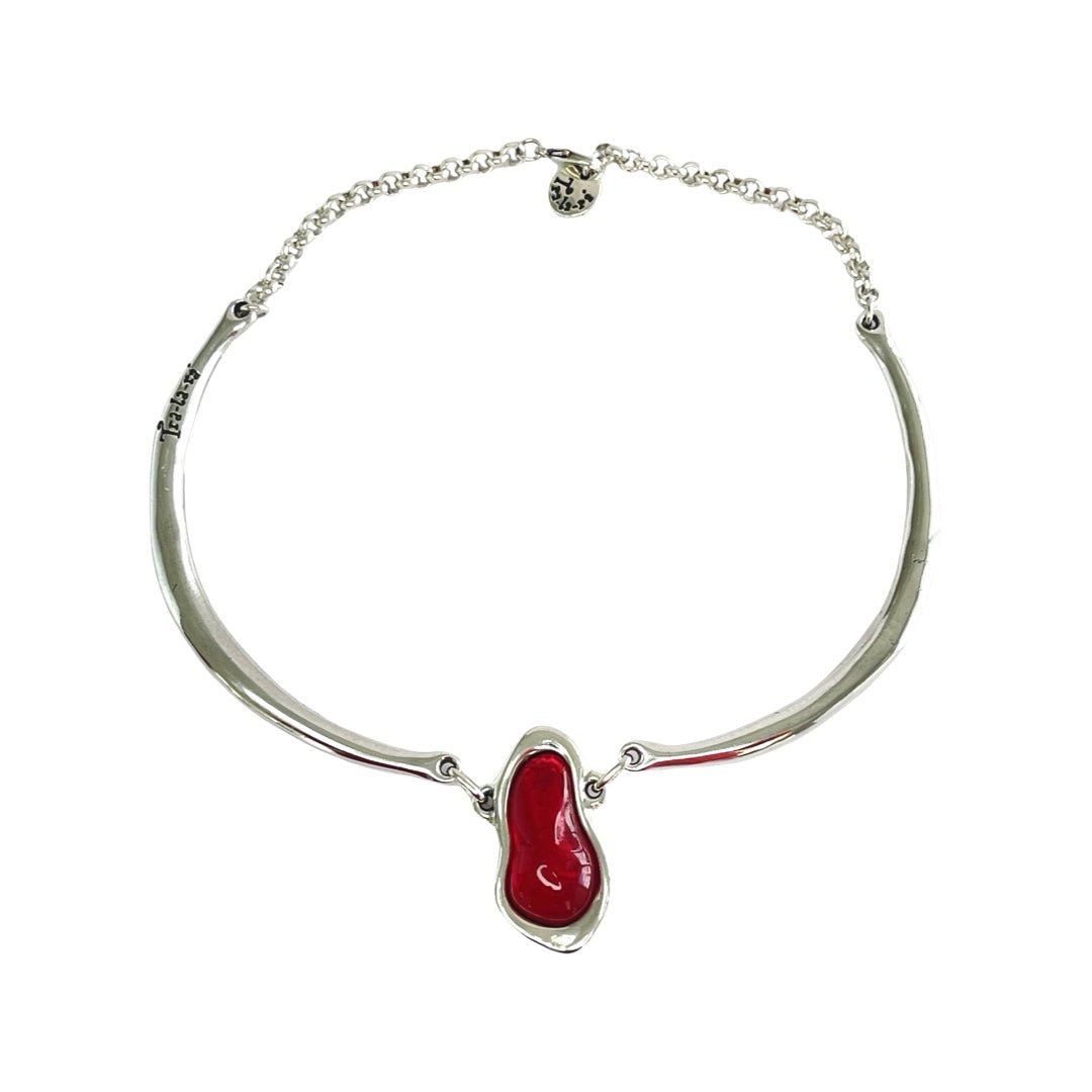 TRA-LA-RA RED LAGRIMA CHOKER - Carol & Co Jewelry