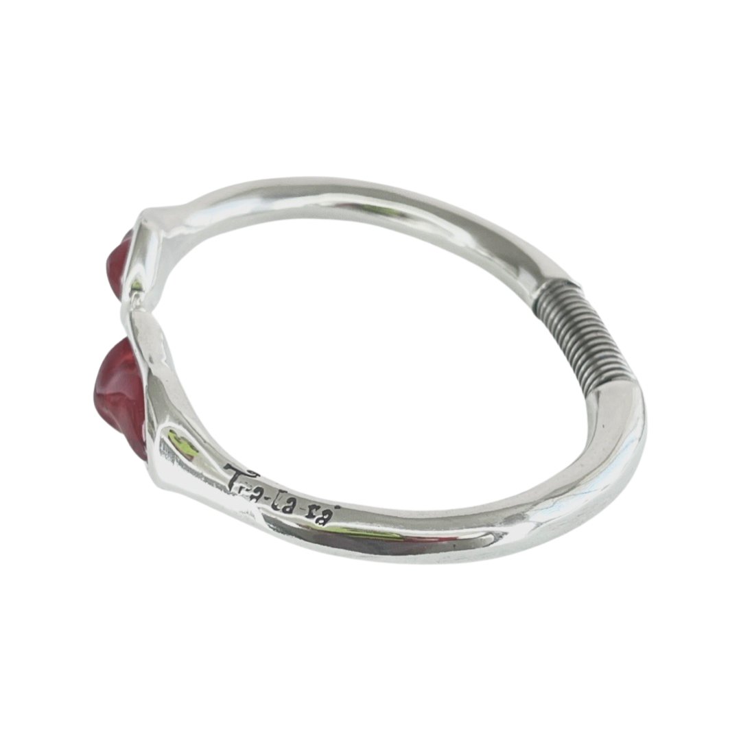 TRA-LA-RA RED LAGRIMA CUFF BRACELET - Carol & Co Jewelry
