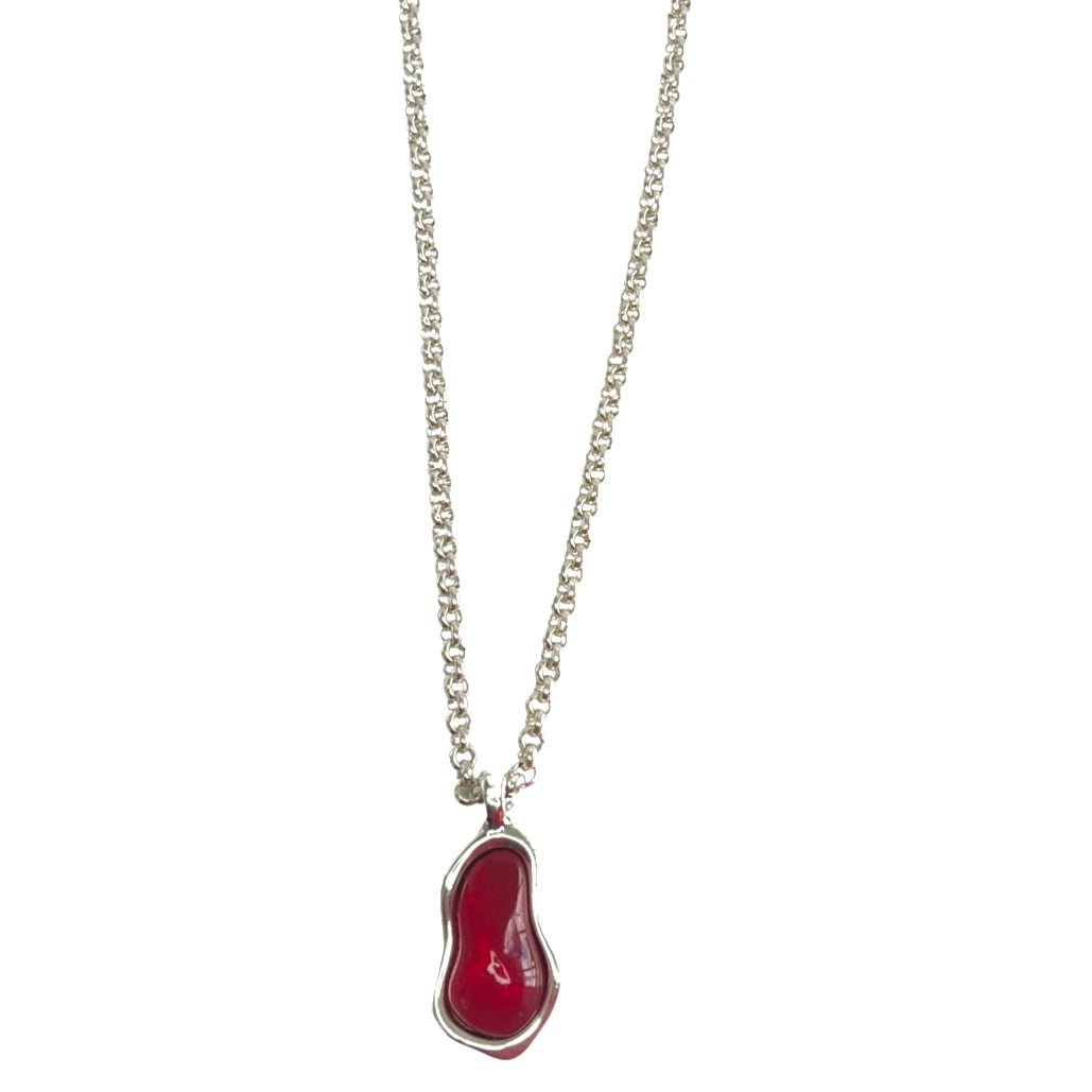 TRA-LA-RA RED LAGRIMA LONG CHAIN NECKLACE - Carol & Co Jewelry