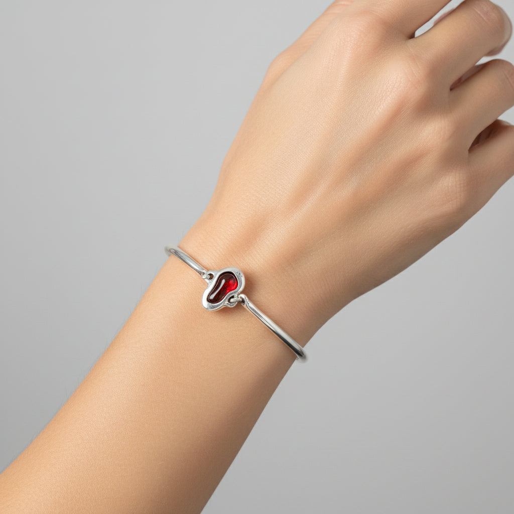 TRA-LA-RA RED LAGRIMA RIGID BRACELET - Carol & Co Jewelry