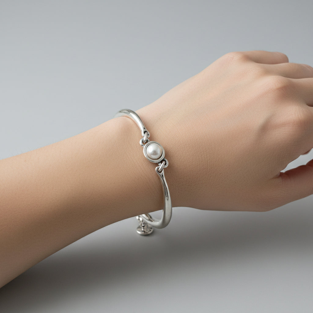 TRA-LA-RA SINGLE PERLADA RIGID BRACELET - Carol & Co Jewelry