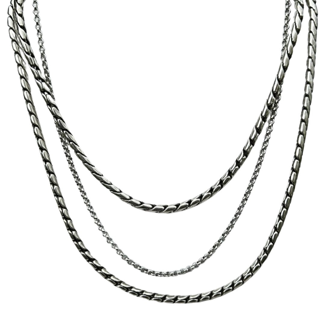 TRA-LA-RA TRIO THREE LAYERED NECKLACE - Carol & Co Jewelry