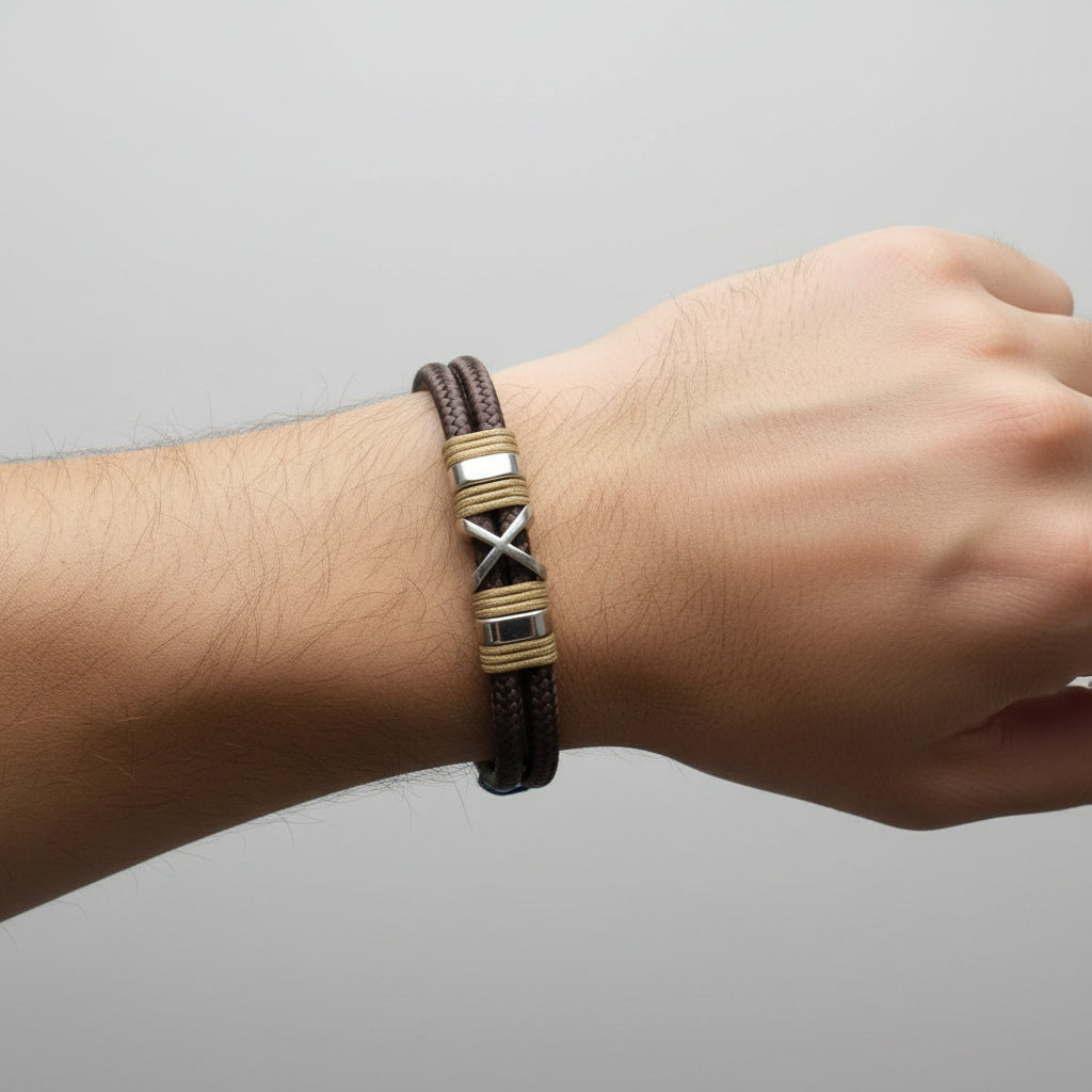 TUCCO OLD CAPTAIN CROSS MEN BRACELET - Carol & Co Jewelry