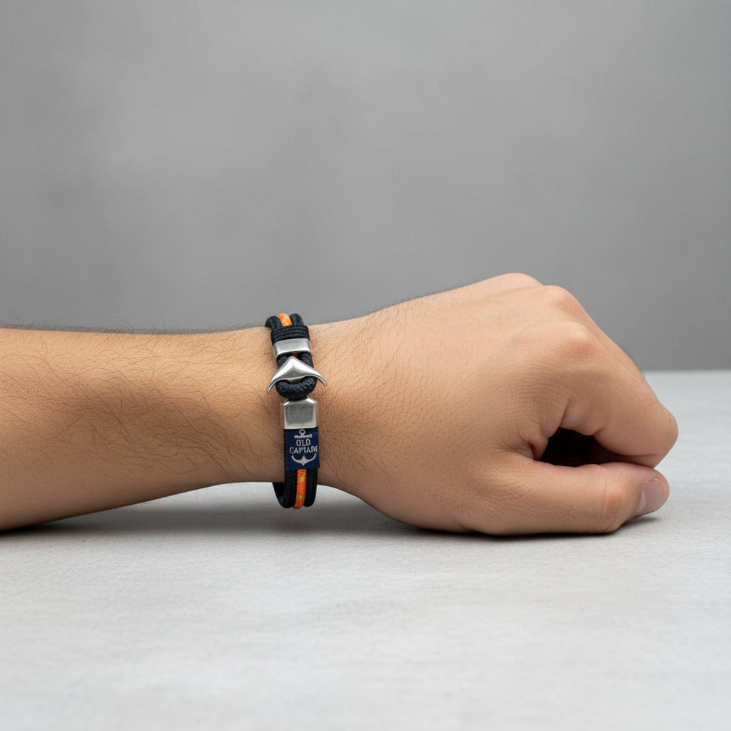 TUCCO OLD CAPTAIN THREE LAYERED ANCHOR MEN BRACELET - Carol & Co Jewelry