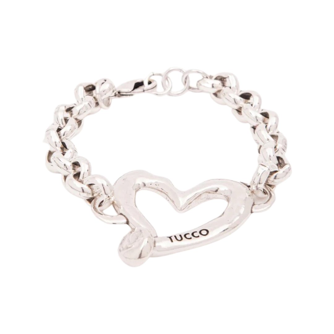 TUCCO SILHOUETTE HEART ROLO CHAIN BRACELET - Carol & Co Jewelry