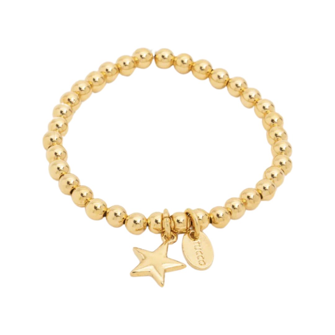 TUCCO STAR BEADS ELASTIC BRACELET - Carol & Co Jewelry