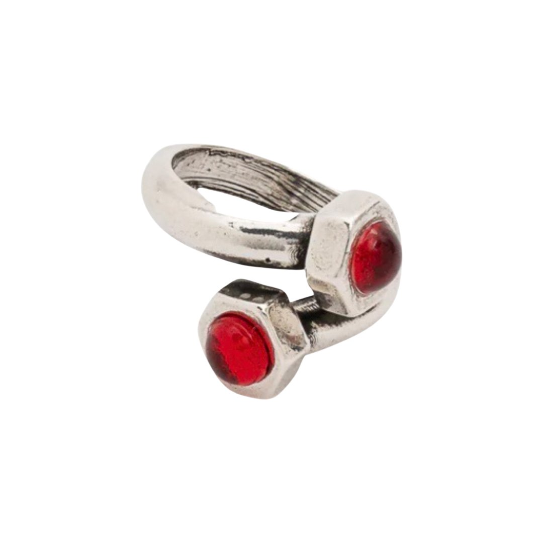 TUCCO TUERQUIN RED CRYSTAL ADJUSTABLE RING - Carol & Co Jewelry