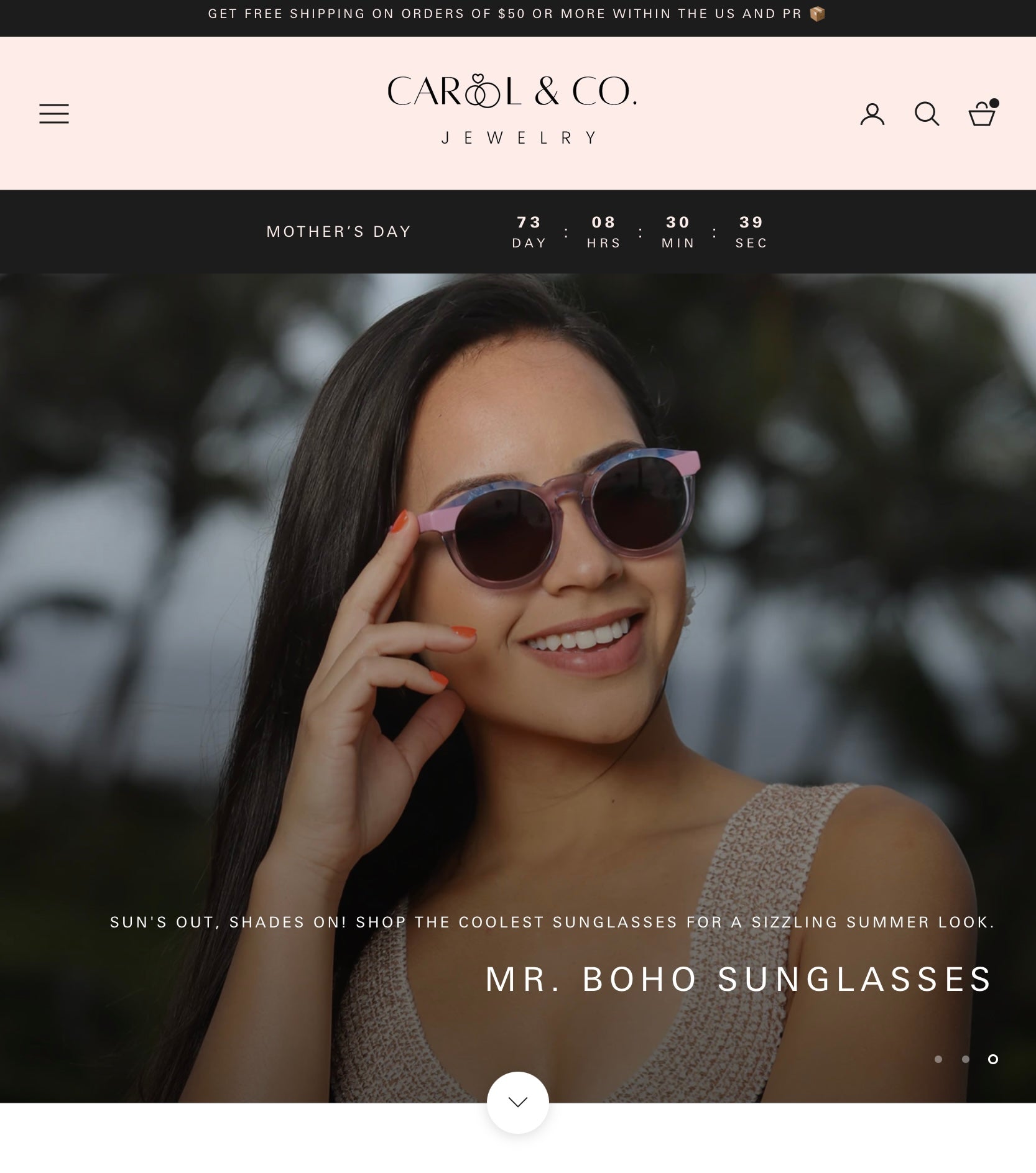 WEB PAGE DEVELOPMENT (SHOPIFY) - Carol & Co Jewelry