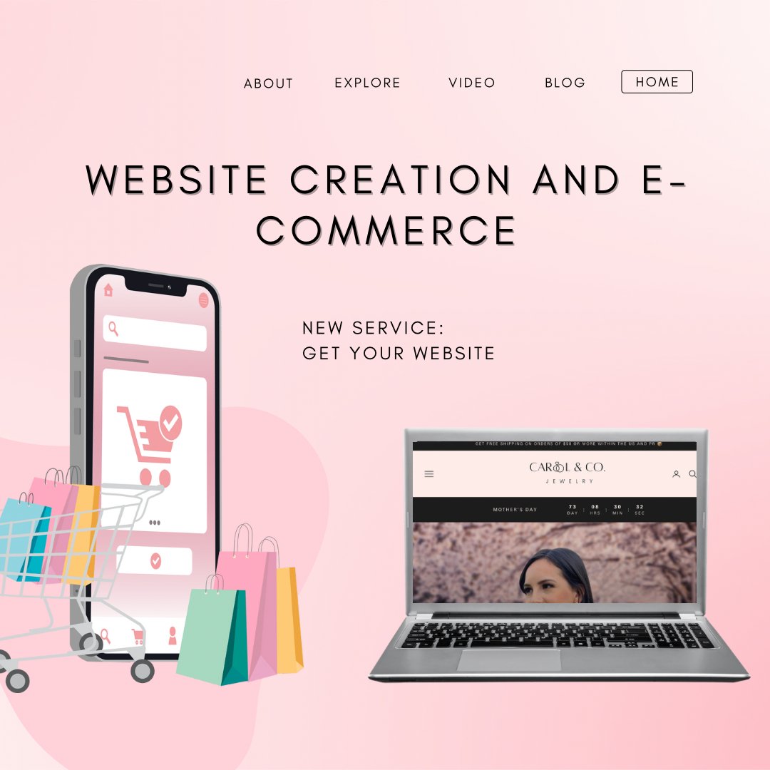 WEB PAGE DEVELOPMENT (SHOPIFY) - Carol & Co Jewelry