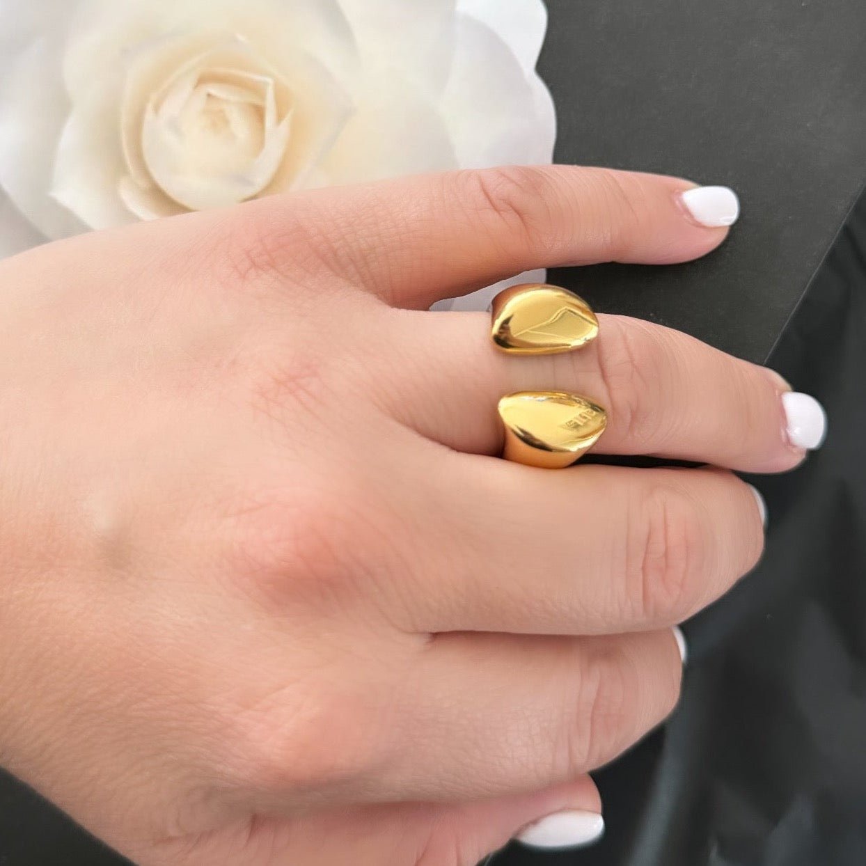 WILLOW STAINLESS STEEL RING - Carol & Co Jewelry
