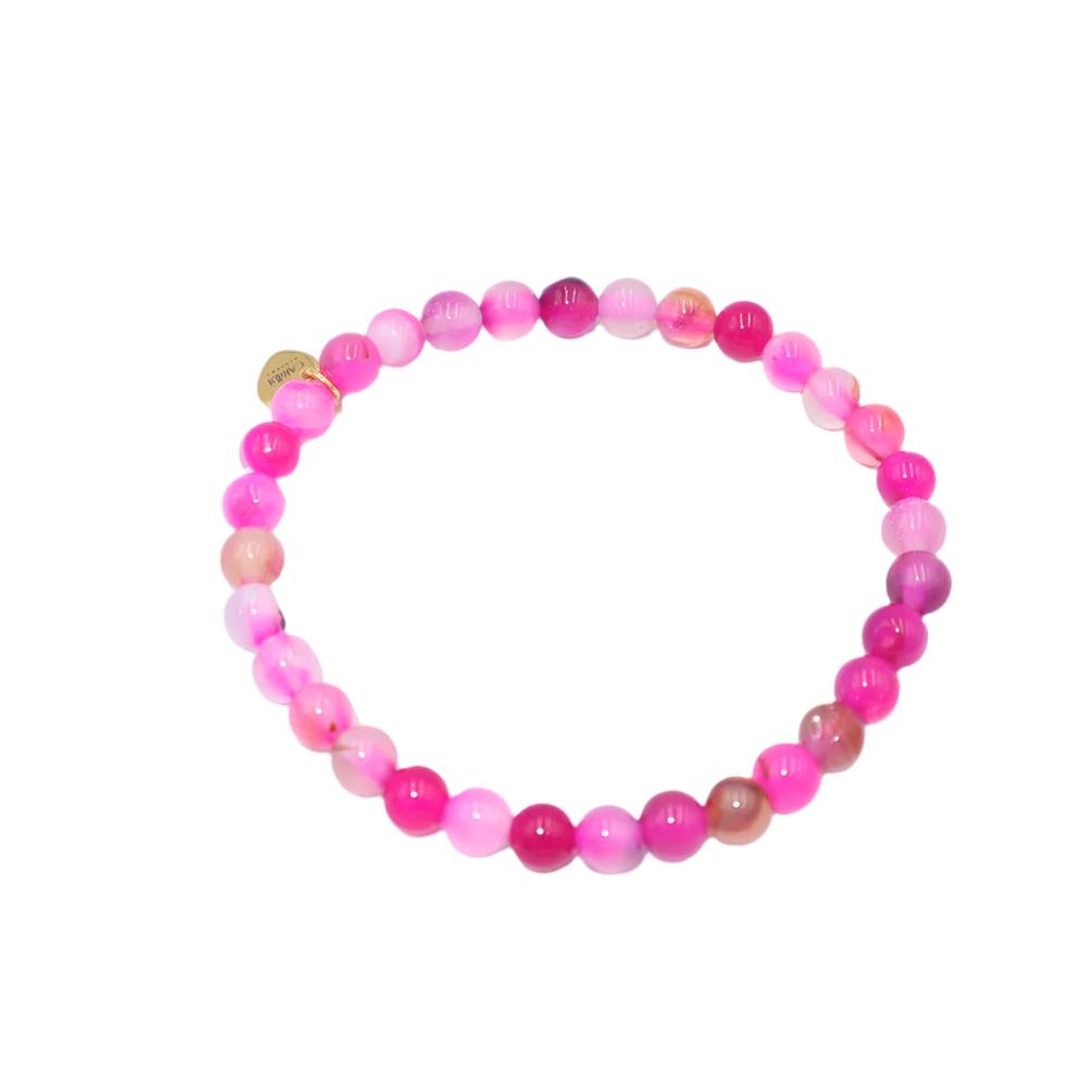 MULTICOLOR GLASS BEADS ELASTIC BRACELET