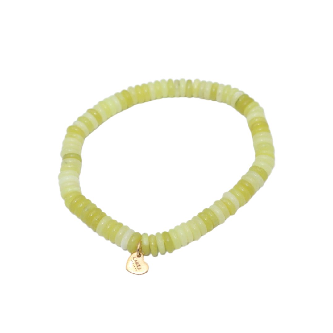 RONDELLE GLASS BEADS ELASTIC BRACELET