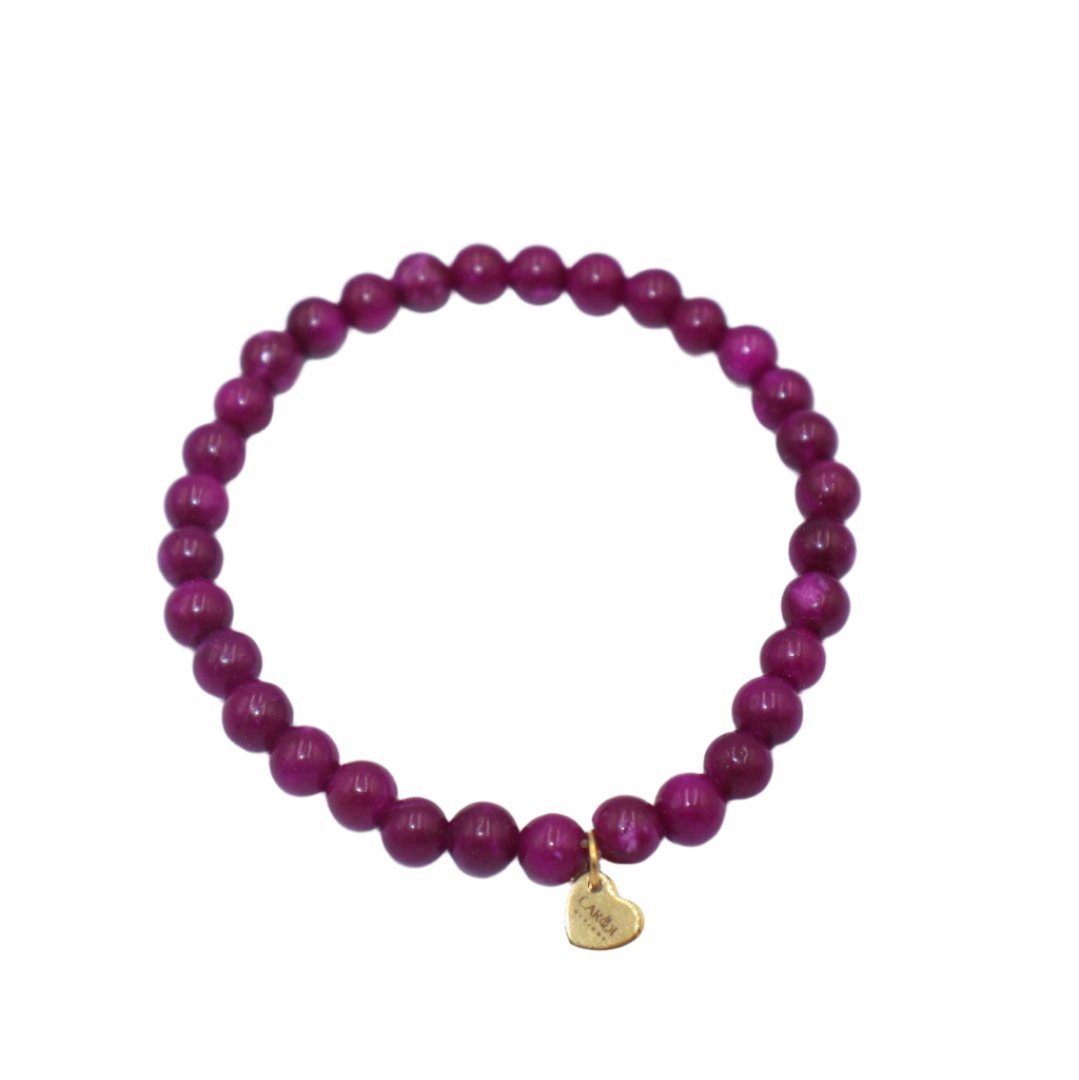 SOLID COLOR GLASS BEADS ELASTIC BRACELET (Copy)