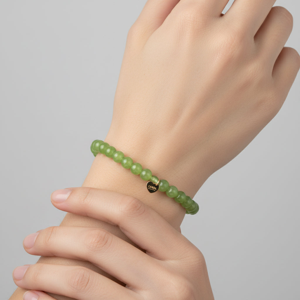 MULTICOLOR GLASS BEADS ELASTIC BRACELET