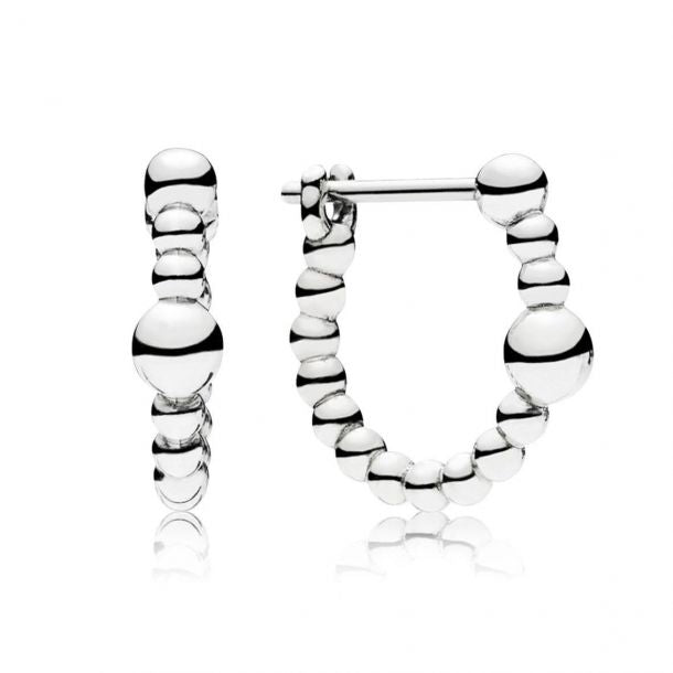 BALLS SILVER 925 HOOP EARRINGS - Carol & Co Jewelry