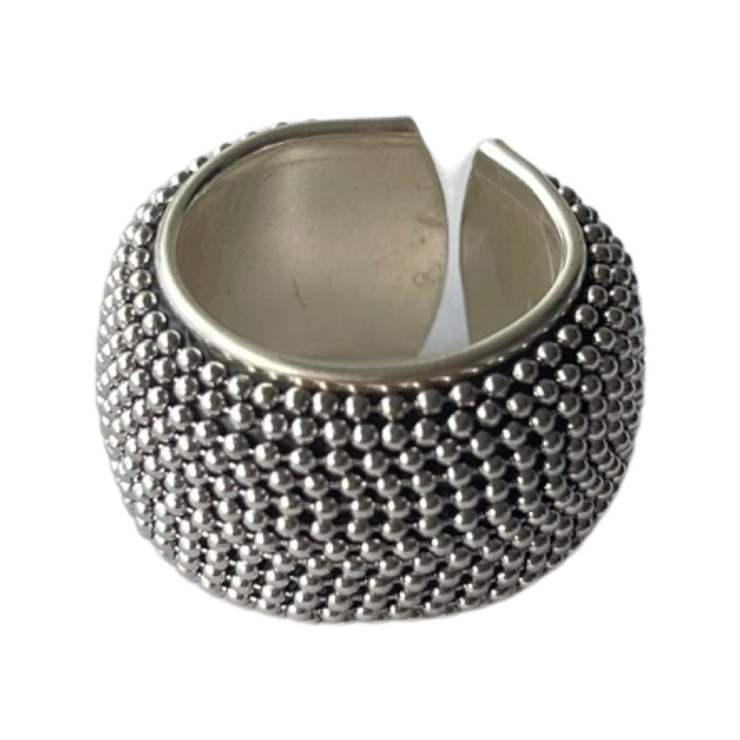 B.E. BALLS CHAIN RING BAND - Carol & Co Jewelry